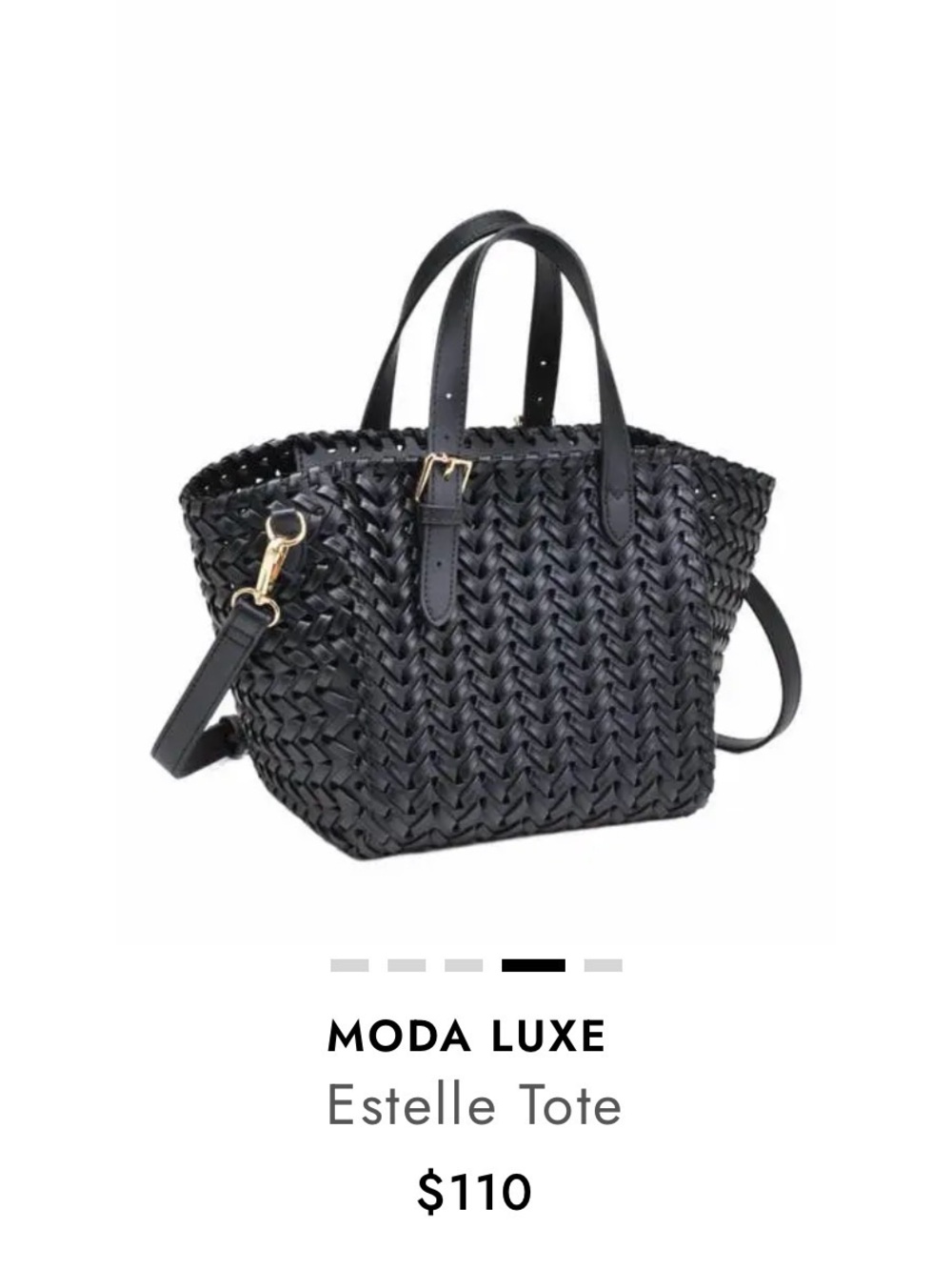 Black Woven Satchel